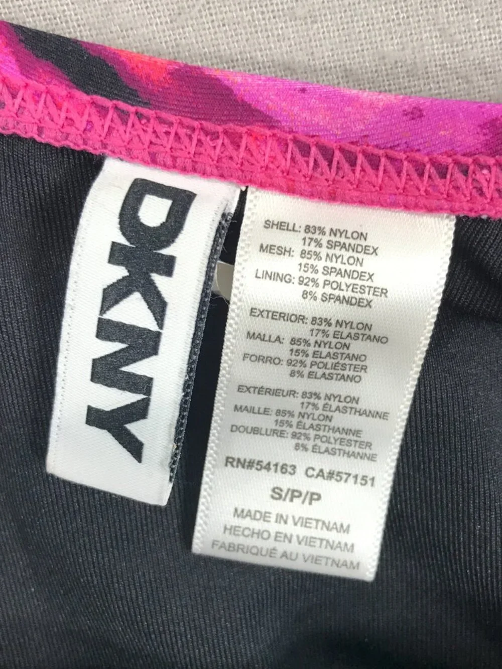 DKNY Swimsuit Women's Small Pink One-Piece Swimwear Halter Lined Not Padded - Picture 3 of 11